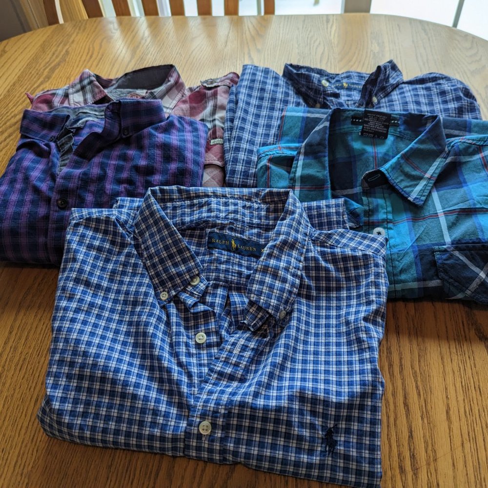 Men's Dress Shirts - 5 High End Shirts - Picture 1 of 12